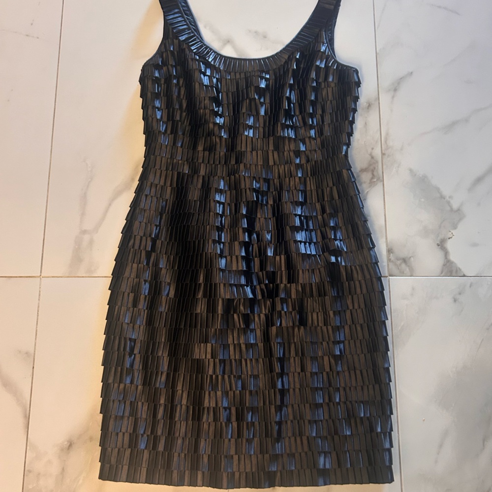 Carmen Marc Valvo Midnight Swing Little Black Dress